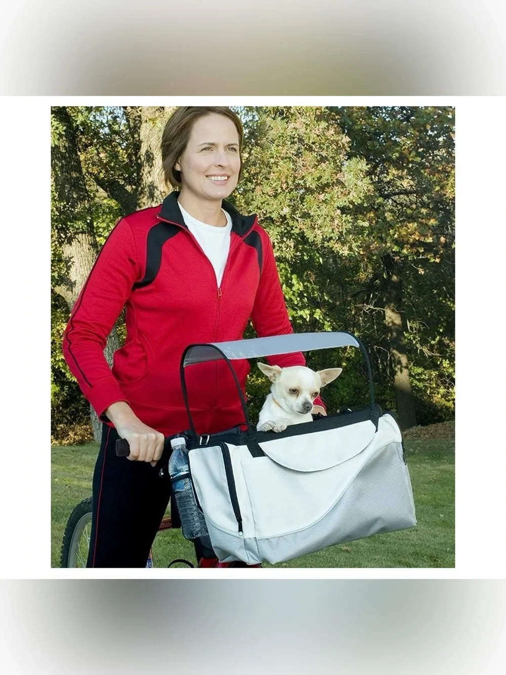 PetSafe Cream and Black Pet Car Booster Seat with Sunshade